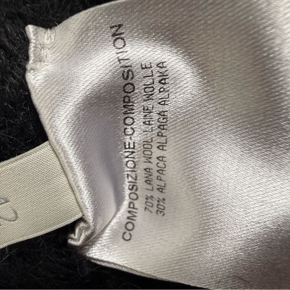 🆕 Stella McCartney Black Poncho Cape Coat made in Italy in wool and alpaca - Picture 11 of 11